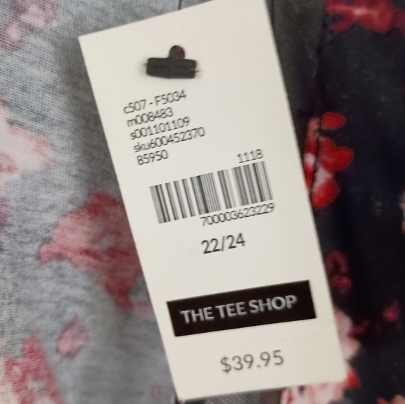 NWT Lane Bryant Top V-Neck with Mesh Detail - Picture 6 of 7